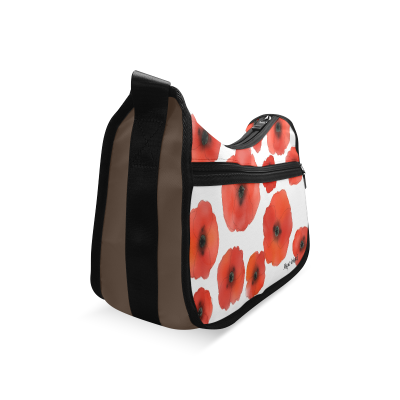 Red Poppies. Inspired by the Magic Island of Gotland. Crossbody Bags (Model 1616)