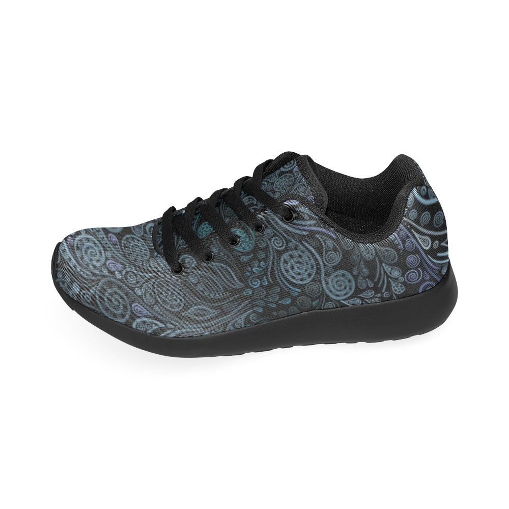 3D ornaments, psychedelic blue Women’s Running Shoes (Model 020)