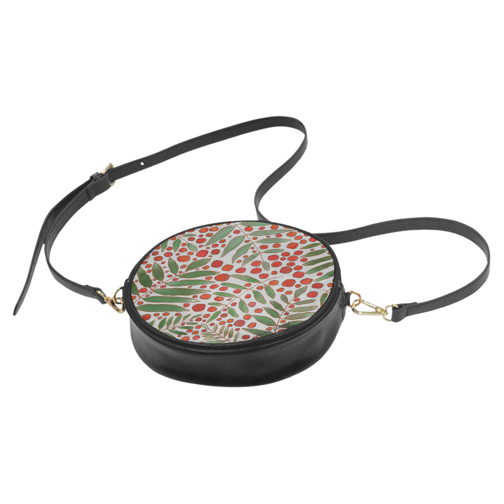 Rowanberry. Inspired by the Magic Island of Gotland. Round Sling Bag (Model 1647)
