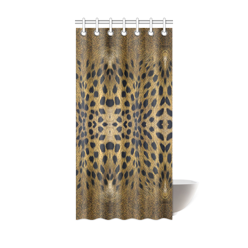 Leopard Texture Pattern Shower Curtain 36"x72"