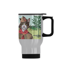 Cat Scouts Travel Mug Travel Mug (Silver) (14 Oz)
