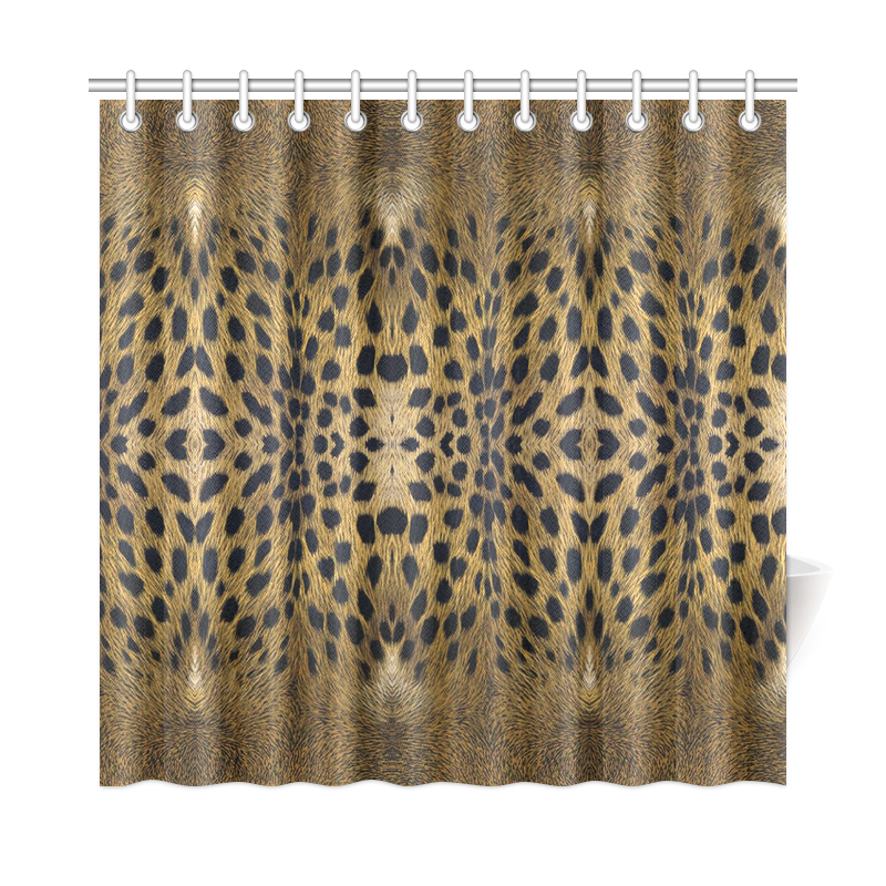 Leopard Texture Pattern Shower Curtain 72"x72"