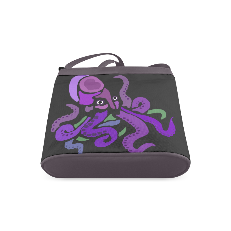 Artsy Purple Octopus Abstract Art Crossbody Bags (Model 1613)