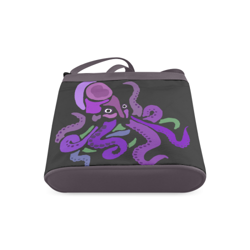 Artsy Purple Octopus Abstract Art Crossbody Bags (Model 1613)