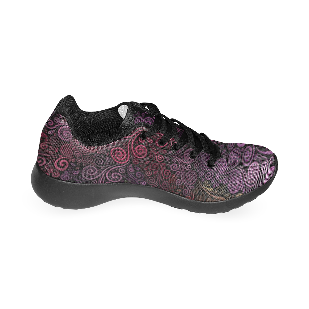 Psychedelic 3D Rose Women’s Running Shoes (Model 020)