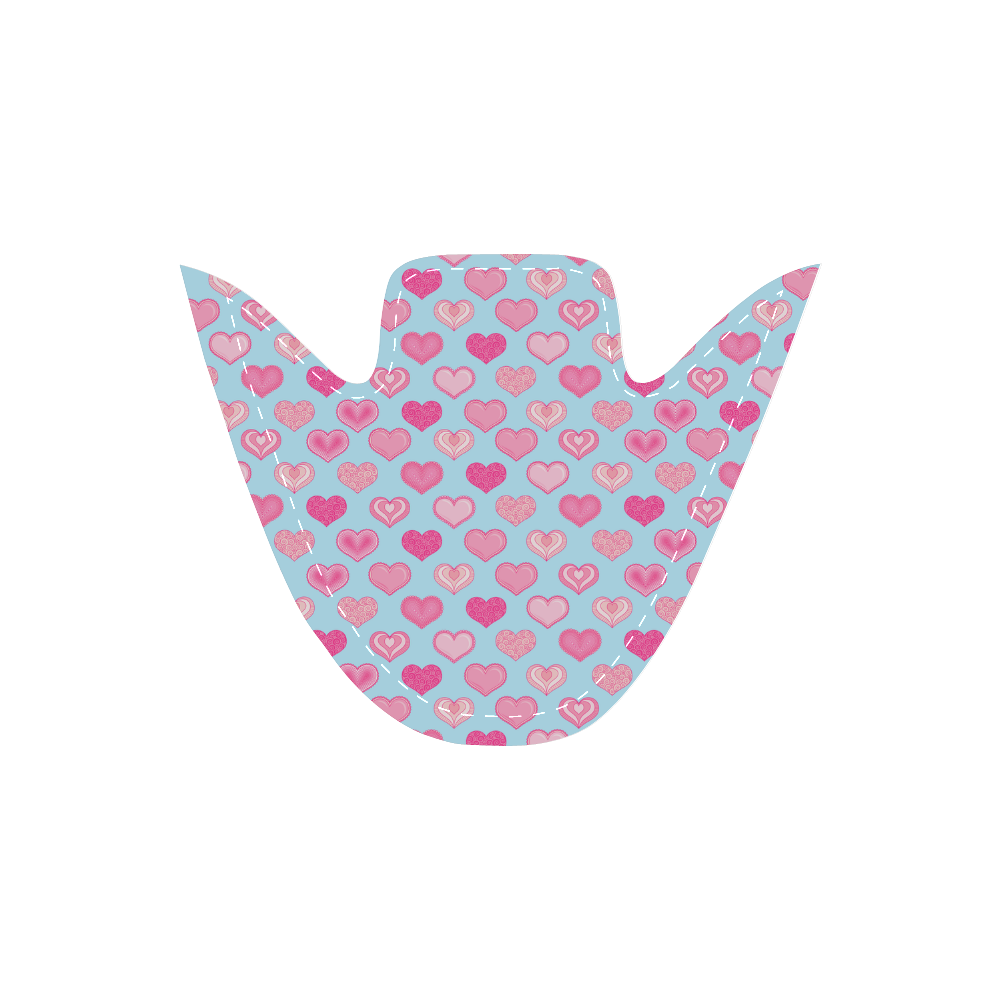 Retro Love Hearts Pattern by ArtformDesigns Women's Slip-on Canvas Shoes (Model 019)