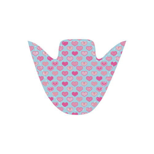 Retro Love Hearts Pattern by ArtformDesigns Women's Slip-on Canvas Shoes (Model 019)