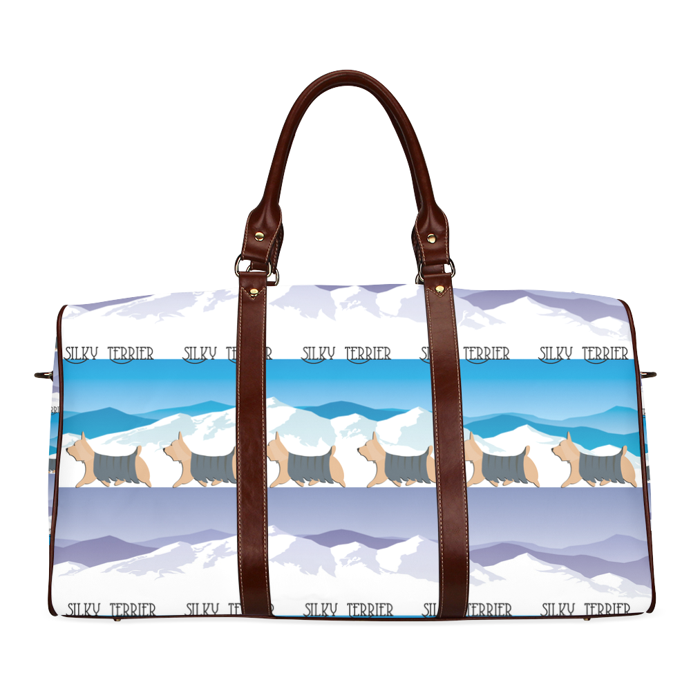 Silky Terrier Rockin The Rockies Waterproof Travel Bag/Small (Model 1639)