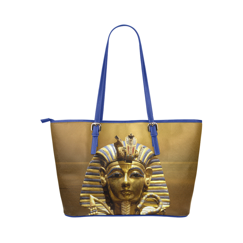 Egypt King Tut Leather Tote Bag/Large (Model 1651)
