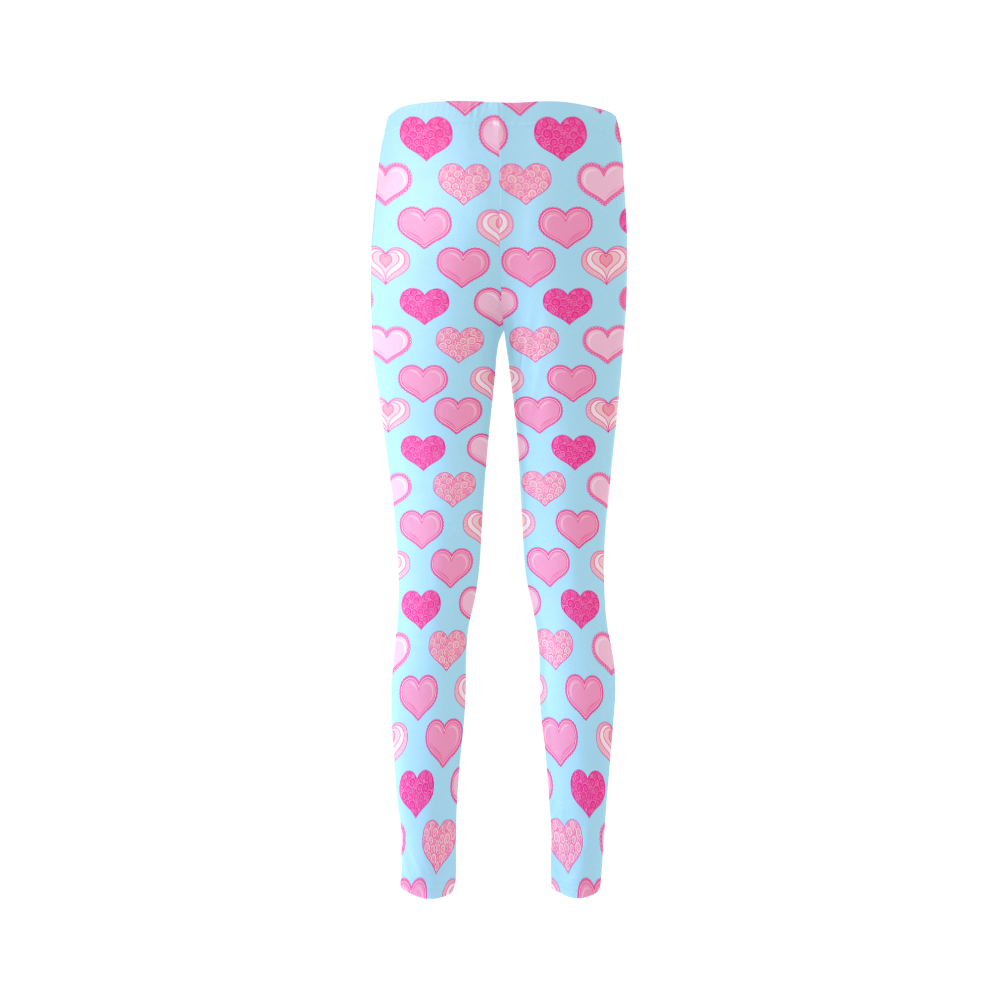 Retro Love Hearts Pattern by ArtformDesigns Cassandra Women's Leggings (Model L01)