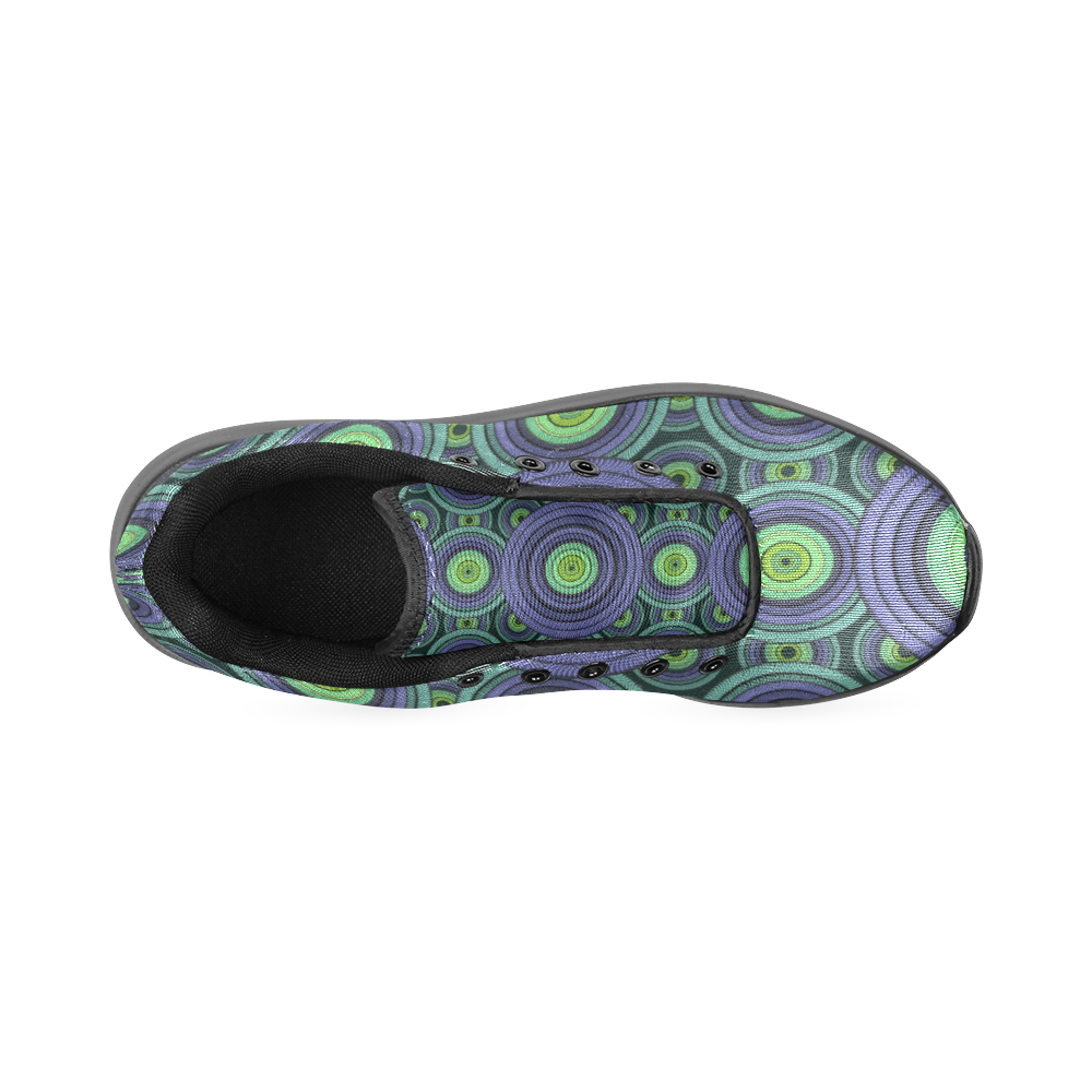 Green and Blue Stitched Women’s Running Shoes (Model 020)