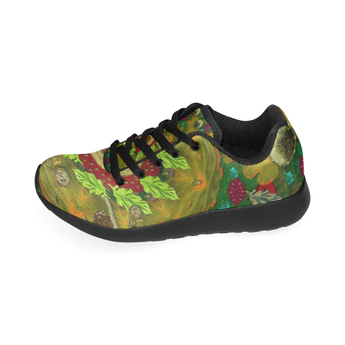 Panda Bears with motorcycles in the mandala forest Men’s Running Shoes (Model 020)