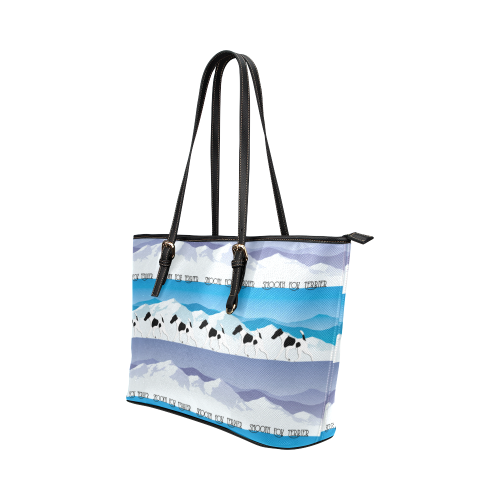Smooth Fox Terrier Rockin The Rockies Leather Tote Bag/Small (Model 1651)