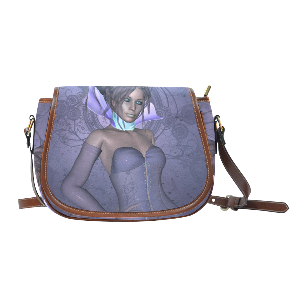 The dram of purple, beautiful women Saddle Bag/Small (Model 1649) Full Customization