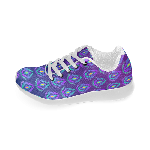 Peacock Feathers Pattern by ArtformDesigns Women’s Running Shoes (Model 020)