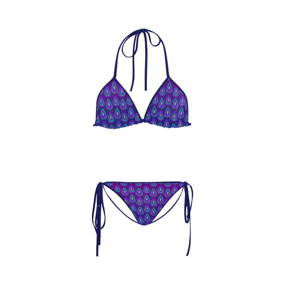 Peacock Feathers Pattern by ArtformDesigns Custom Bikini Swimsuit