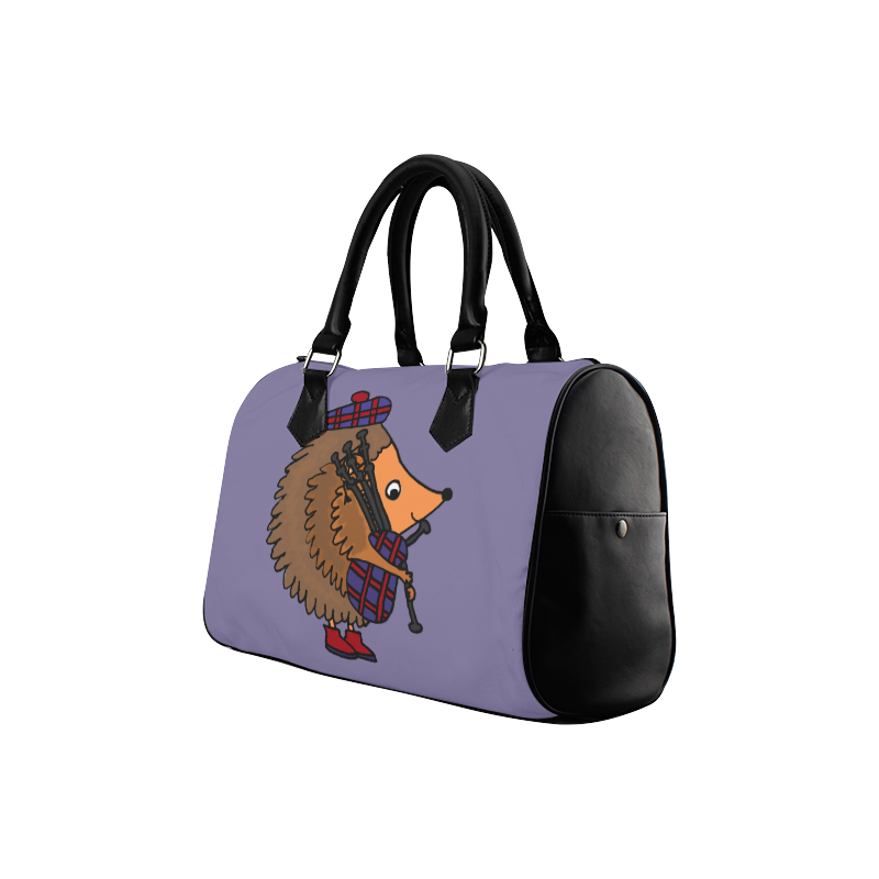 Funny Hedgehog Playing Bagpipes Boston Handbag (Model 1621)