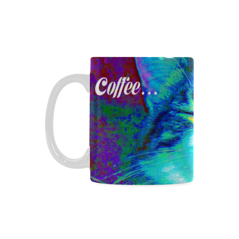 "Kitty Nirvana Pop" COFFEE, OH YES! mug White Mug(11OZ)