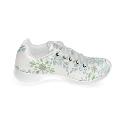 Blue and Green watercolor pattern Men’s Running Shoes (Model 020)