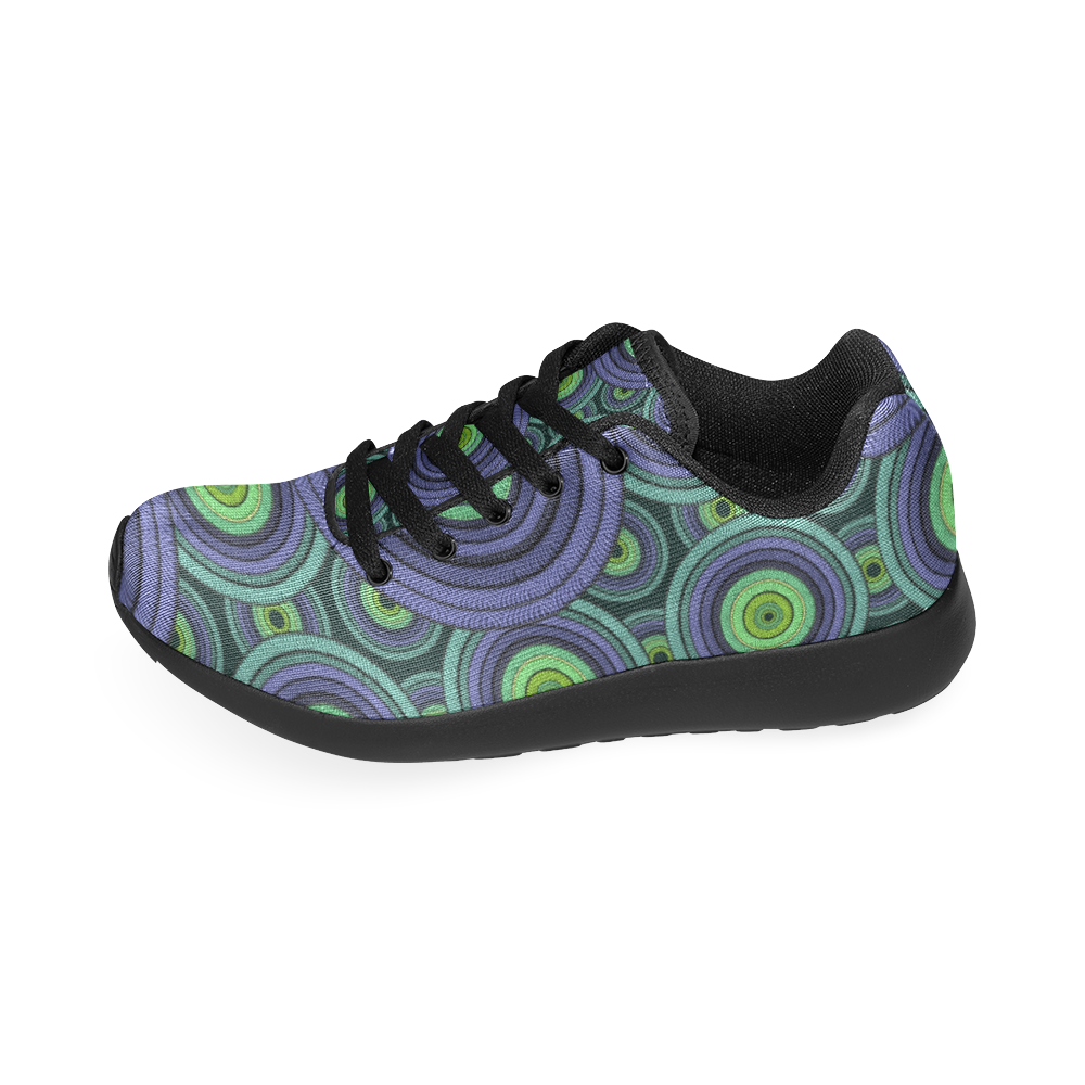 Green and Blue Stitched Women’s Running Shoes (Model 020)