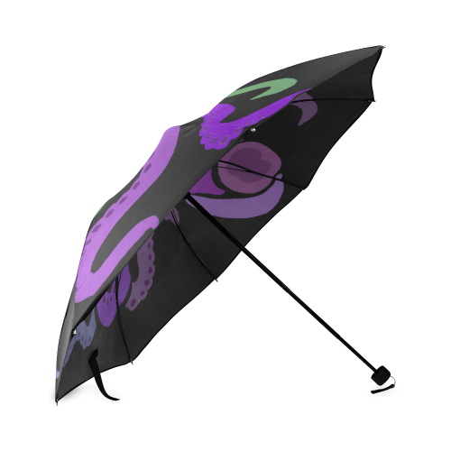 Cool Funky Purple Octopus Abstract Art Foldable Umbrella (Model U01)