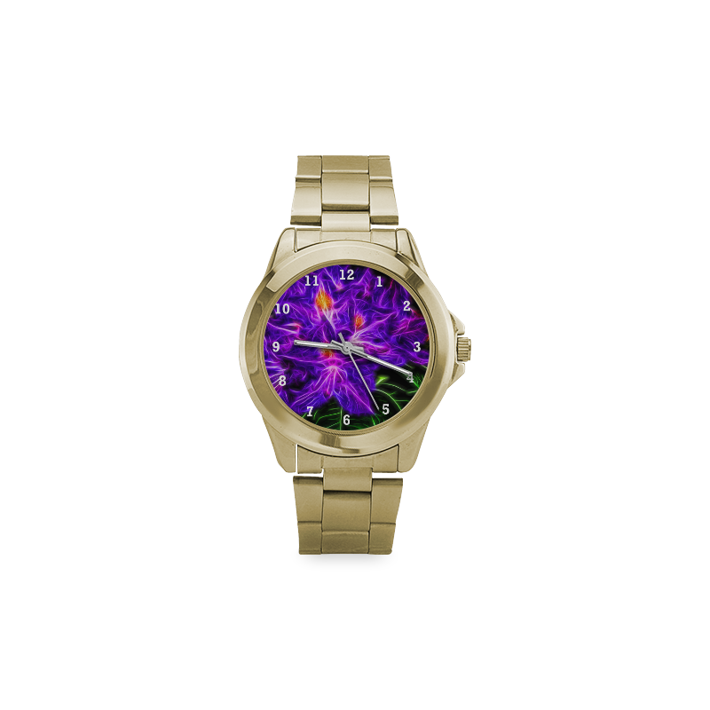 Rhododendron Topaz Custom Gilt Watch(Model 101)