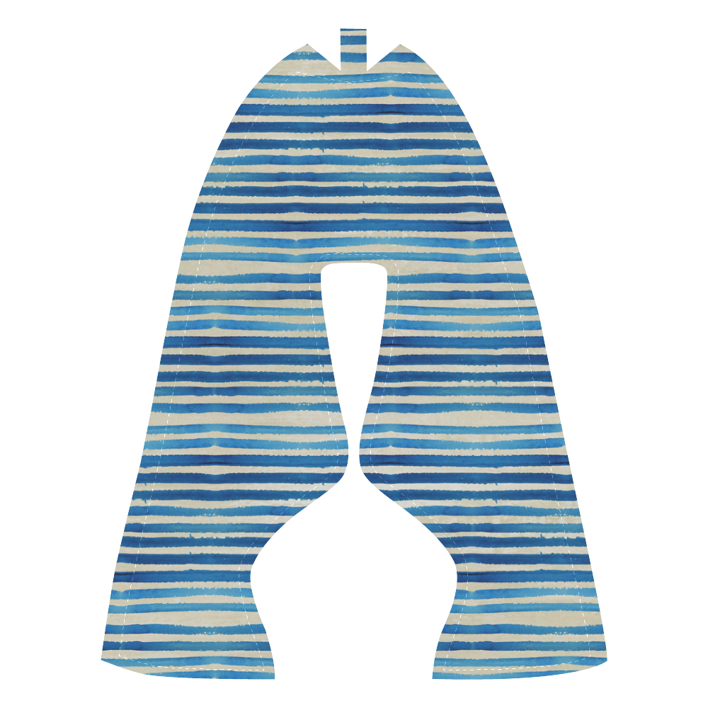 Watercolor STRIPES grunge pattern - blue Women’s Running Shoes (Model 020)