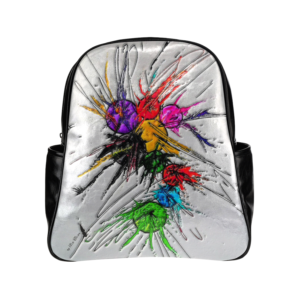 Plash (Original Paint) by Nico Bielow Multi-Pockets Backpack (Model 1636)
