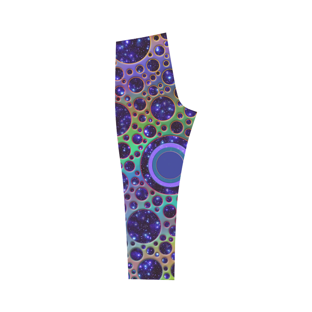 Universe DOTS GRID colored pattern Capri Legging (Model L02)