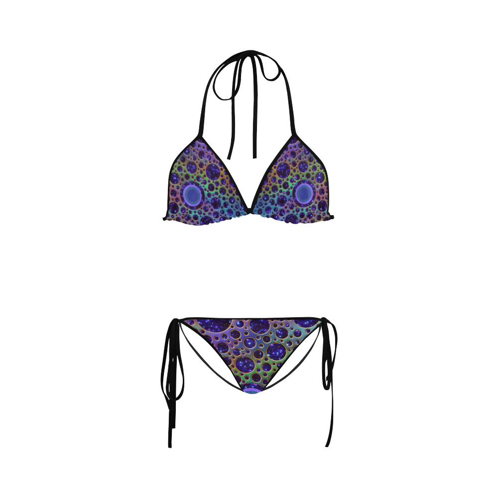 Universe DOTS GRID colored pattern Custom Bikini Swimsuit