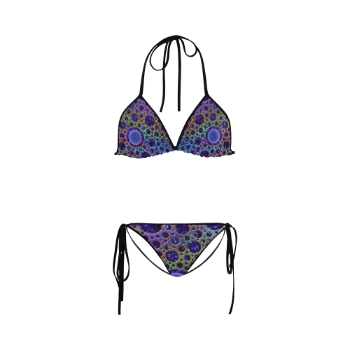 Universe DOTS GRID colored pattern Custom Bikini Swimsuit