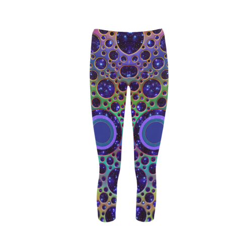 Universe DOTS GRID colored pattern Capri Legging (Model L02)