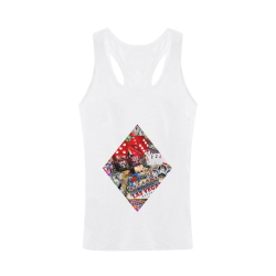 Diamond Playing Card Shape - Las Vegas Icons Plus-size Men's I-shaped Tank Top (Model T32)
