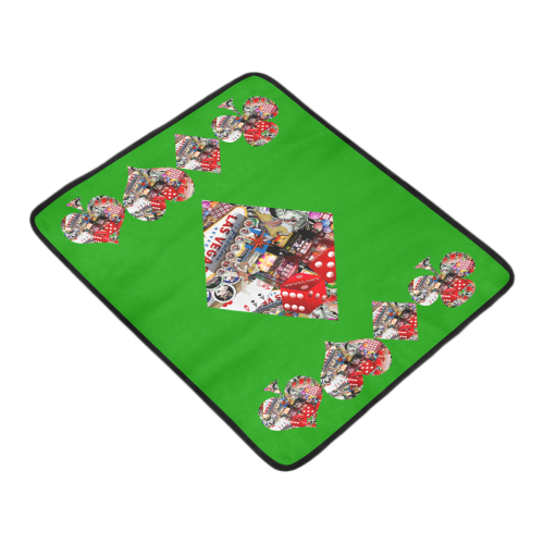 Diamond Playing Card Shape - Las Vegas Icons Beach Mat 78"x 60"