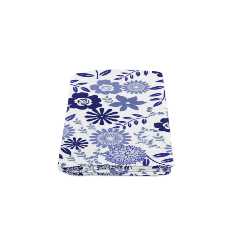 Blue and white pattern floral Blanket 50"x60"