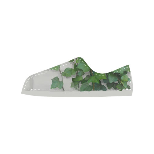 Watercolor Vines, climbing plant Women's Classic Canvas Shoes (Model 018)