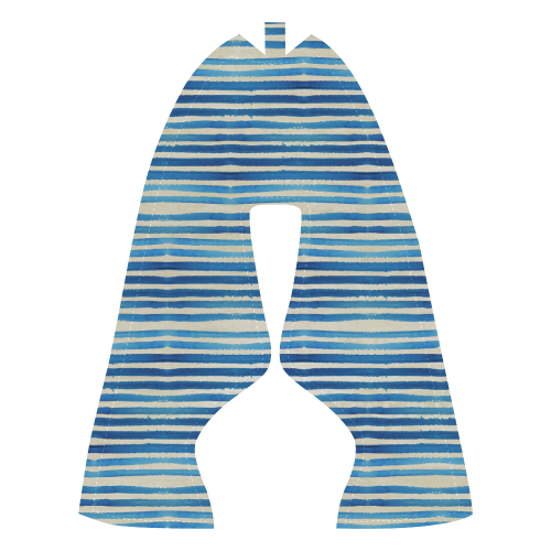 Watercolor STRIPES grunge pattern - blue Men’s Running Shoes (Model 020)