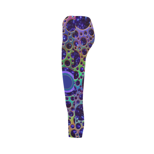 Universe DOTS GRID colored pattern Capri Legging (Model L02)