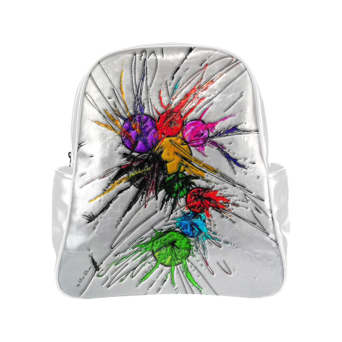 Plash (Original Paint) by Nico Bielow Multi-Pockets Backpack (Model 1636)