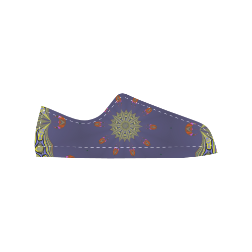 Fractal Kaleidoscope Mandala Flower Abstract 6 Women's Classic Canvas Shoes (Model 018)
