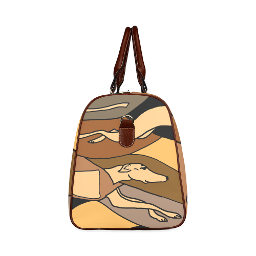 Artistic  Racing Greyhound Abstract Art Waterproof Travel Bag/Large (Model 1639)