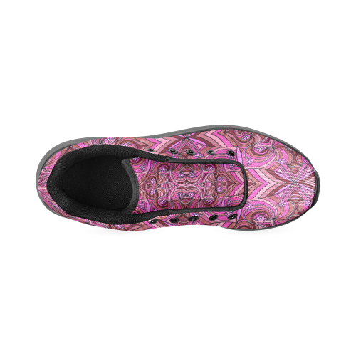 Pink Abstract Doodle Pattern by ArtformDesigns Women’s Running Shoes (Model 020)