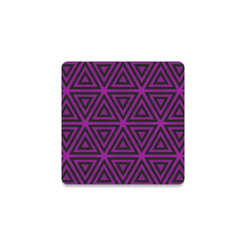 Purple/Black Triangle Pattern Square Coaster