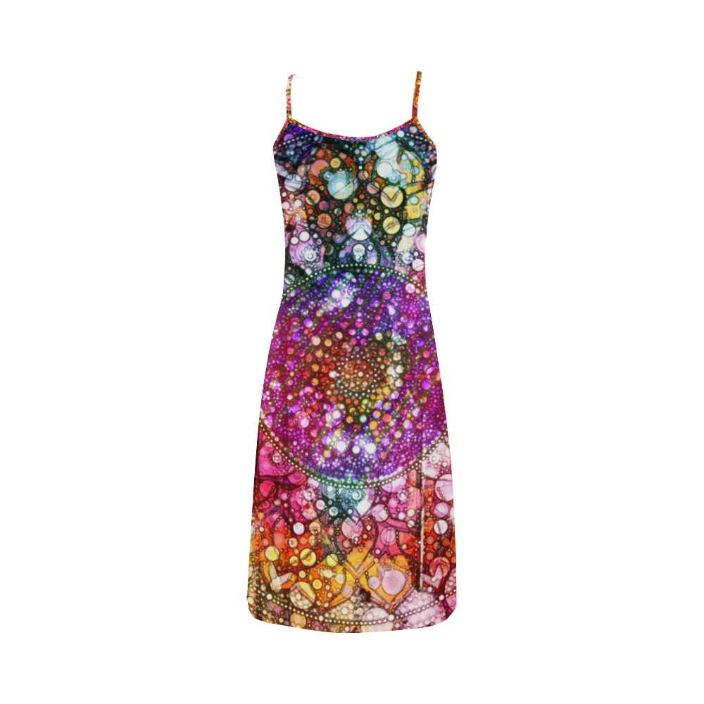 Distressed Mandala Alcestis Slip Dress (Model D05)