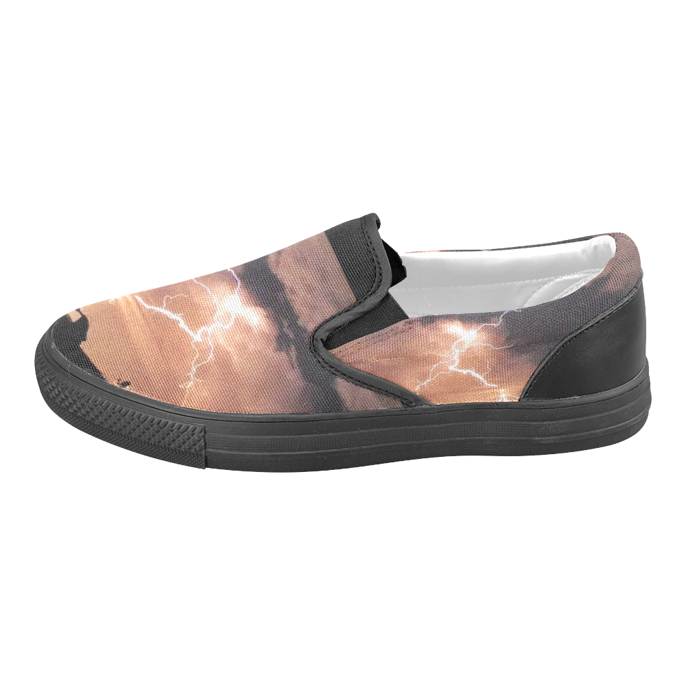 Mister Lightning Women's Unusual Slip-on Canvas Shoes (Model 019)