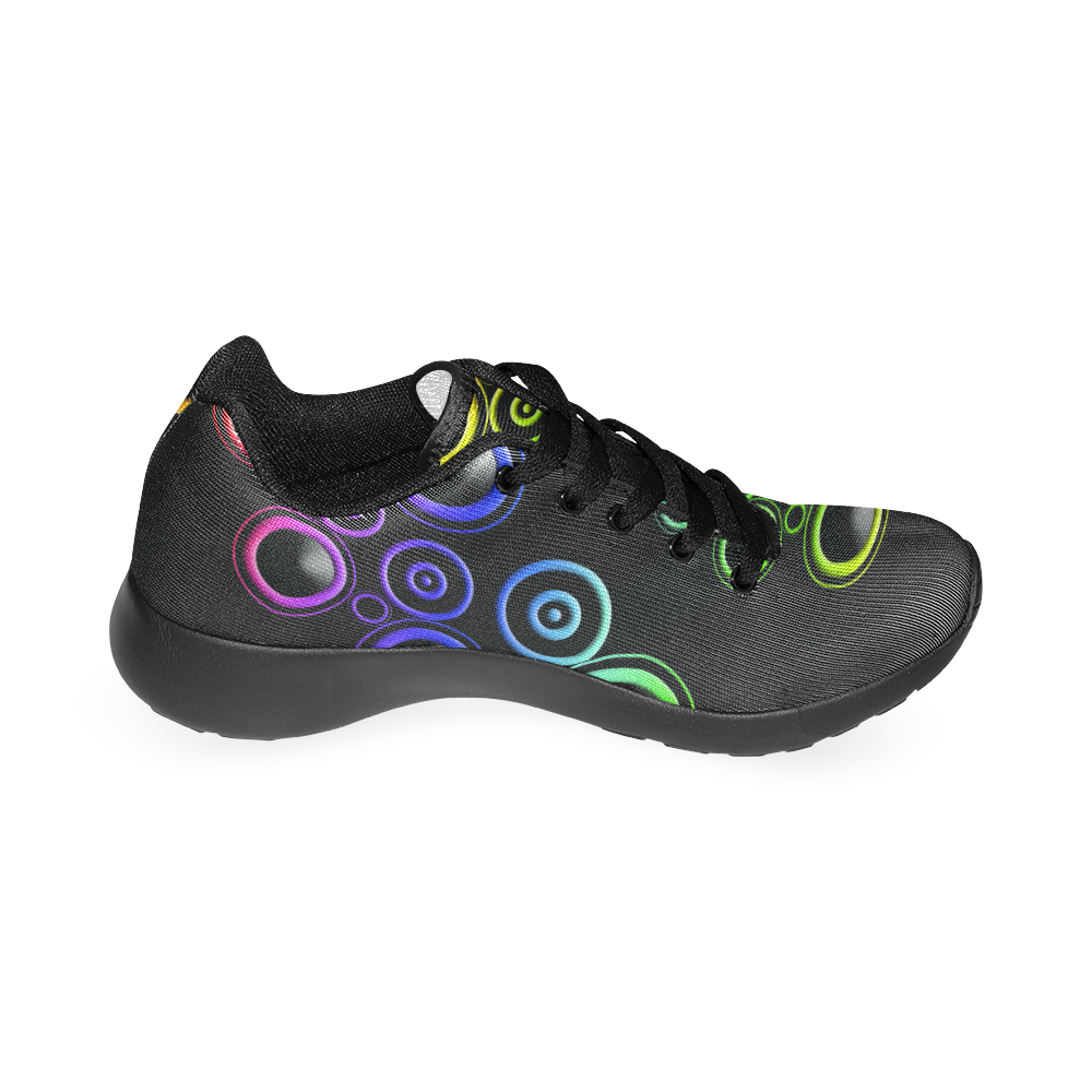 Rainbow Retro Circles by ArtformDesigns Women’s Running Shoes (Model 020)