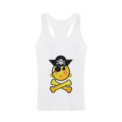 Pirate Emoticon - Smiley Emoji Girl Plus-size Men's I-shaped Tank Top (Model T32)