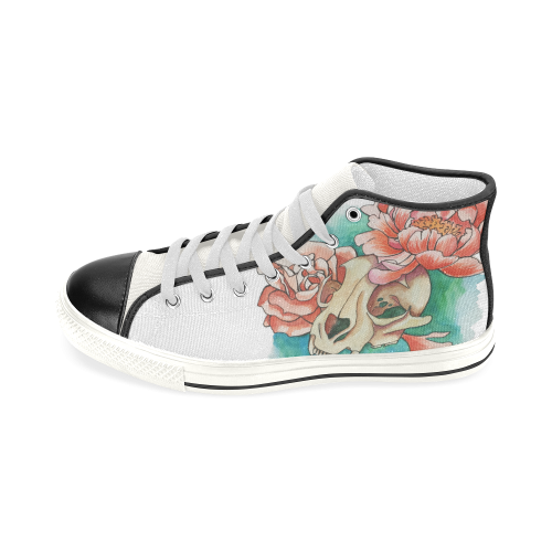 skull2 Women's Classic High Top Canvas Shoes (Model 017)