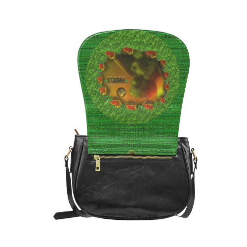 Angels watching over you in peace Classic Saddle Bag/Large (Model 1648)