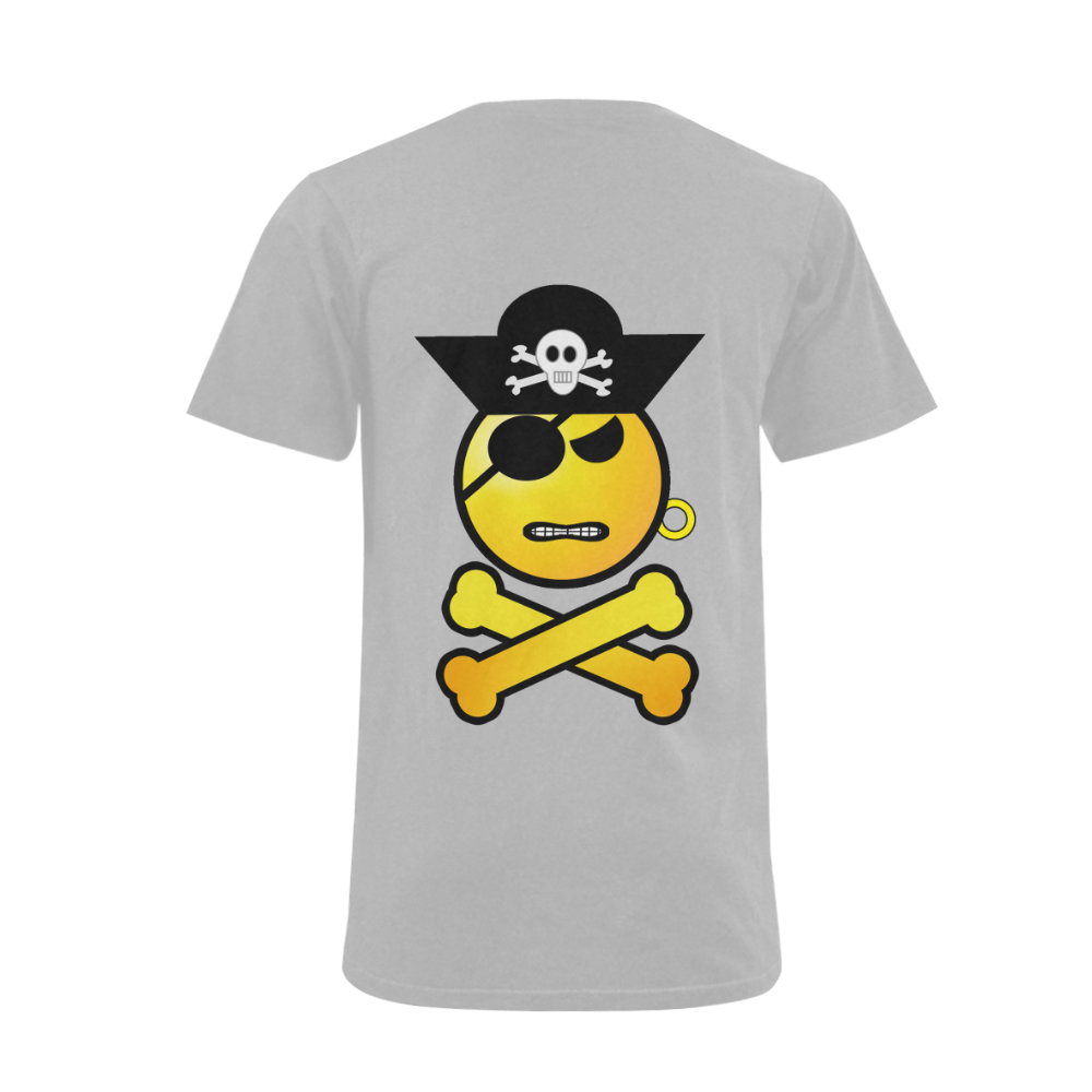 Pirate Emoticon - Frowning Emoji Men's V-Neck T-shirt  Big Size(USA Size) (Model T10)
